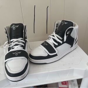 Creative Recreation Black and White High-Top Sneakers